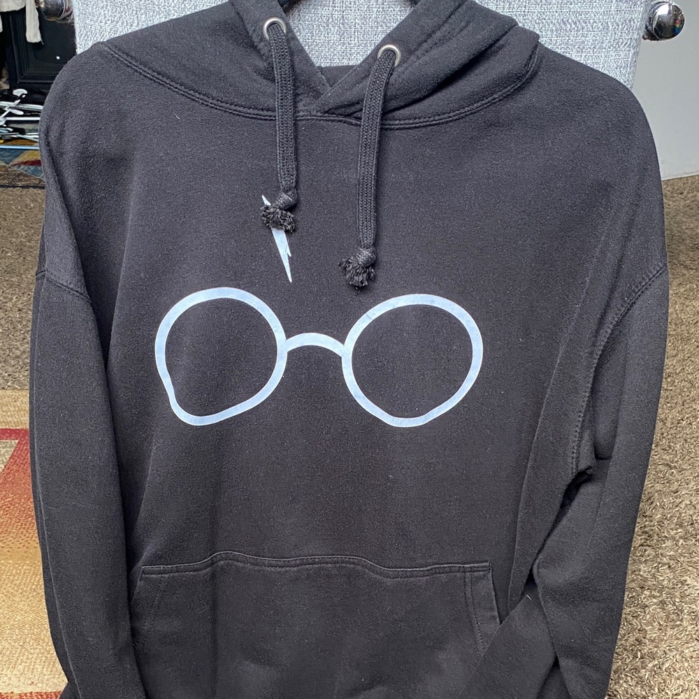 Black Graphic Hoodie for Men